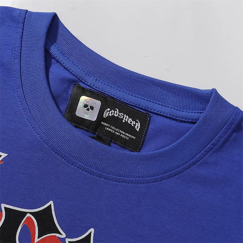 Godspeed Tower Printed High Quality Casual Round Neck Short Sleeve