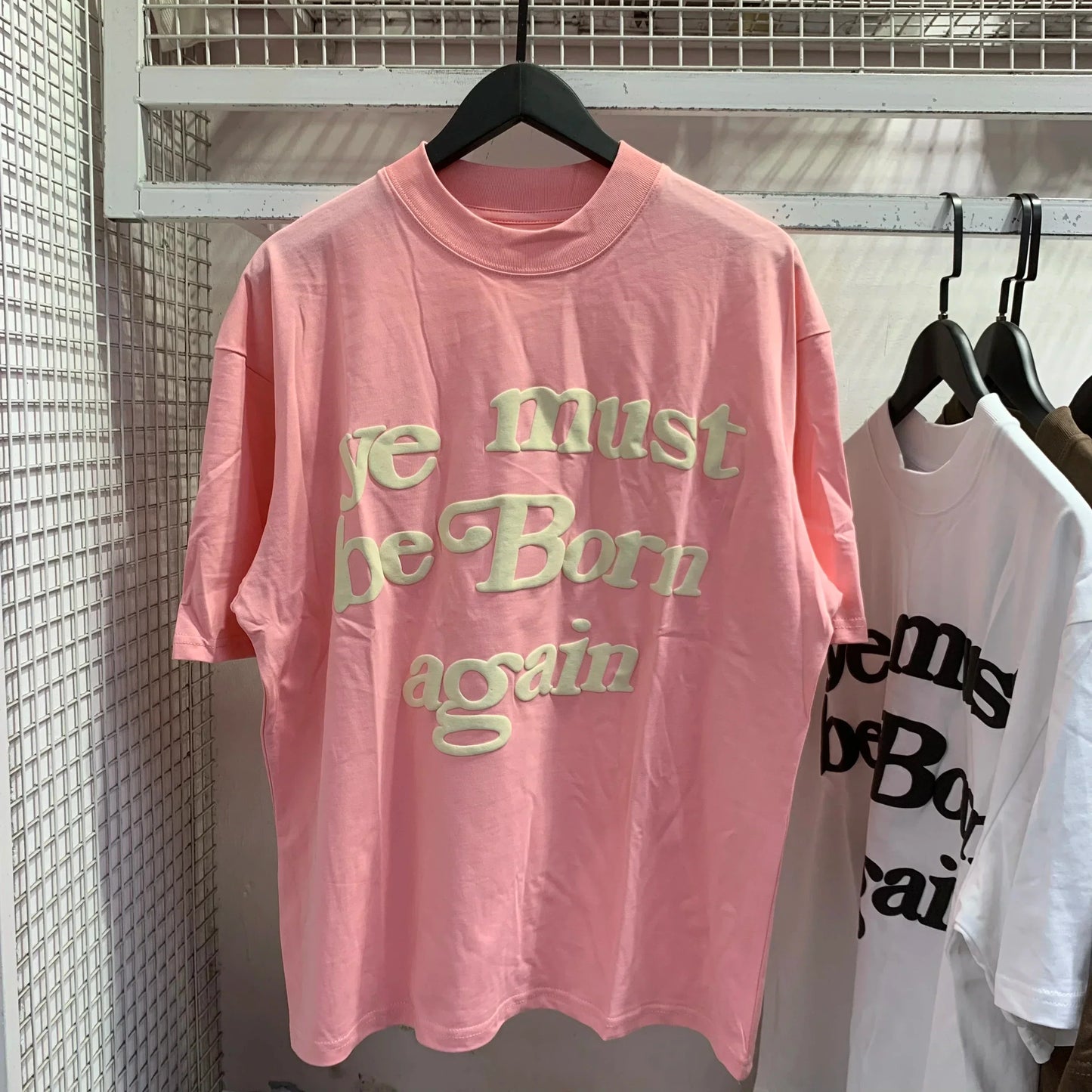 New Spring Summer Puff Ye Must Be Born Again Green T-shirt Men Women CPFM Tee CPFM.XYZ Kanye West Short Sleeve Tops