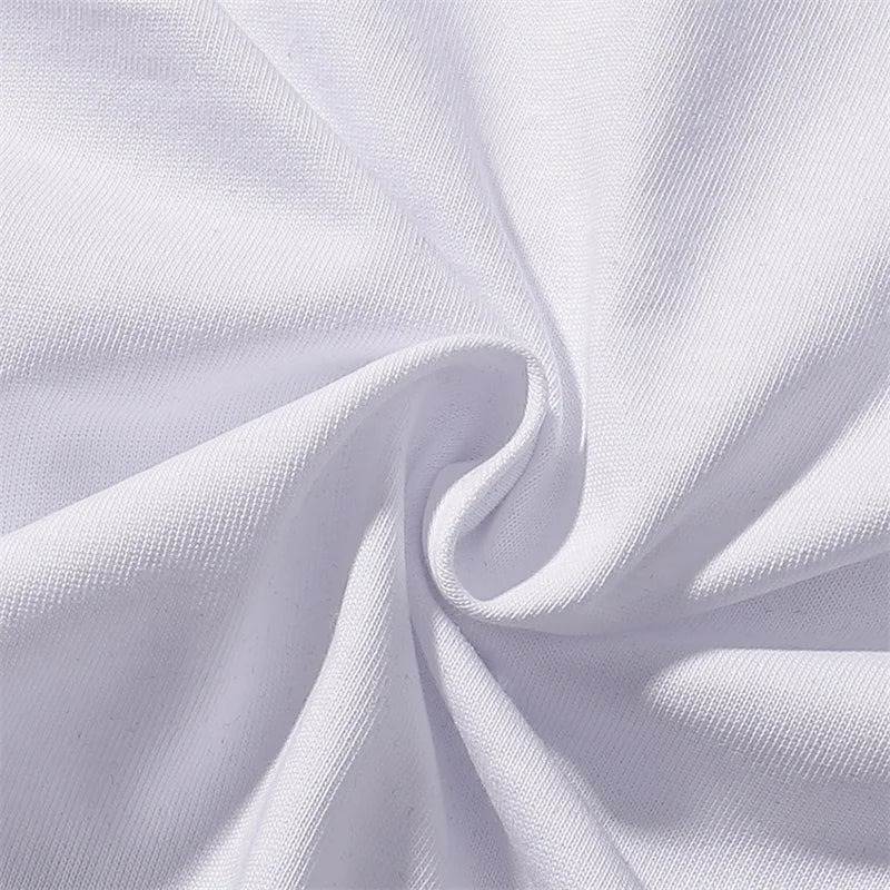 Godspeed Moon Print Double Yarn Pure Cotton Casual Short Sleeved t-Shirt