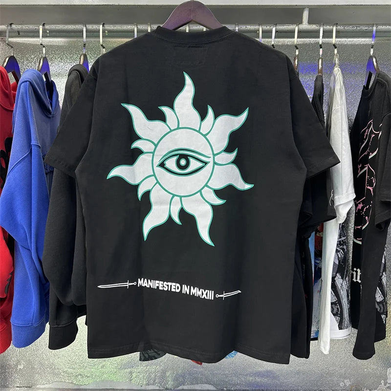 Godspeed Goddess Print Pure Cotton Round Neck t-Shirt