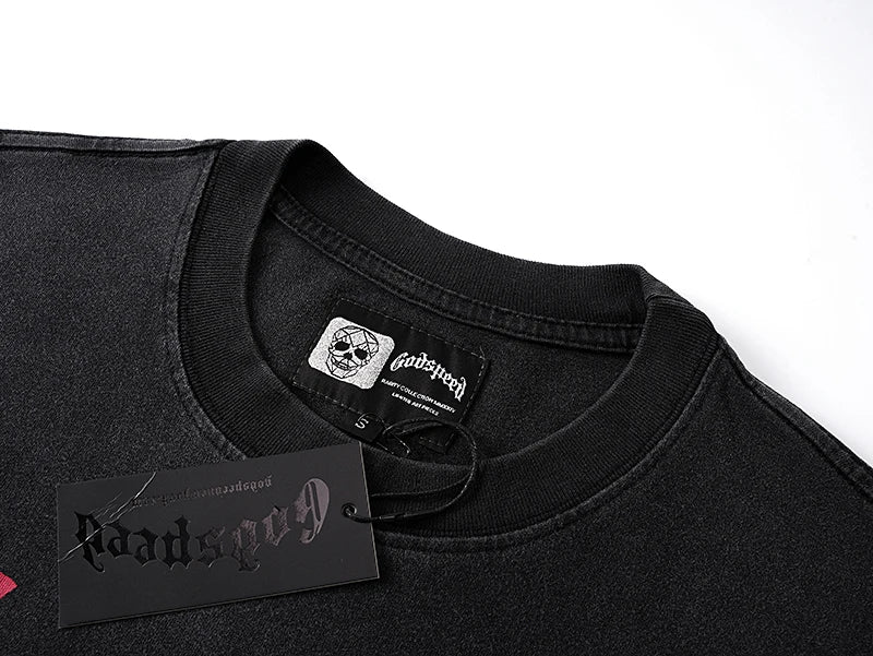 1085 # Godspeed Retro Washed Pure Cotton T-shirt