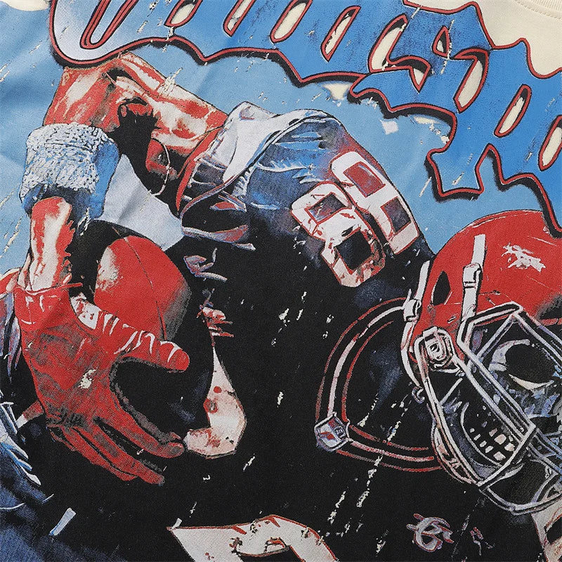 Godspeed Rugby Print Pure Cotton Casual Short Sleeved Shirt