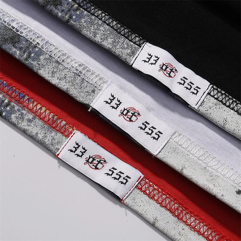 Godspeed Skeleton Racing Driver Printed Double Yarn Cotton Casual Short Sleeve T-shirt