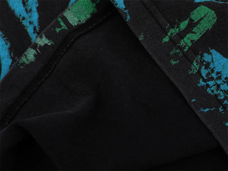 Vale Hot Stamping And Washing Water To Make Old Pure Cotton Short Sleeved t-Shirt