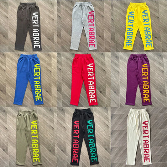 Vertabrae Sweatpants 3d Embossed Letters High Street Elastic 1:1 Sports And Casual Pants