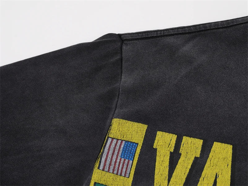 Vale Retro Wash Printed Short Sleeved Shirt