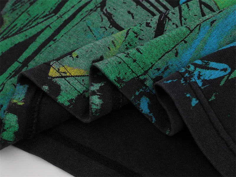 Vale Hot Stamping And Washing Water To Make Old Pure Cotton Short Sleeved t-Shirt