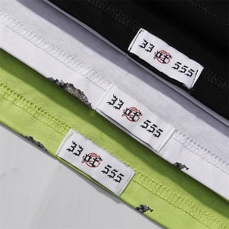 Godspeed Printed High-Quality Double Yarn Pure Cotton Casual Short Sleeved t-Shirt