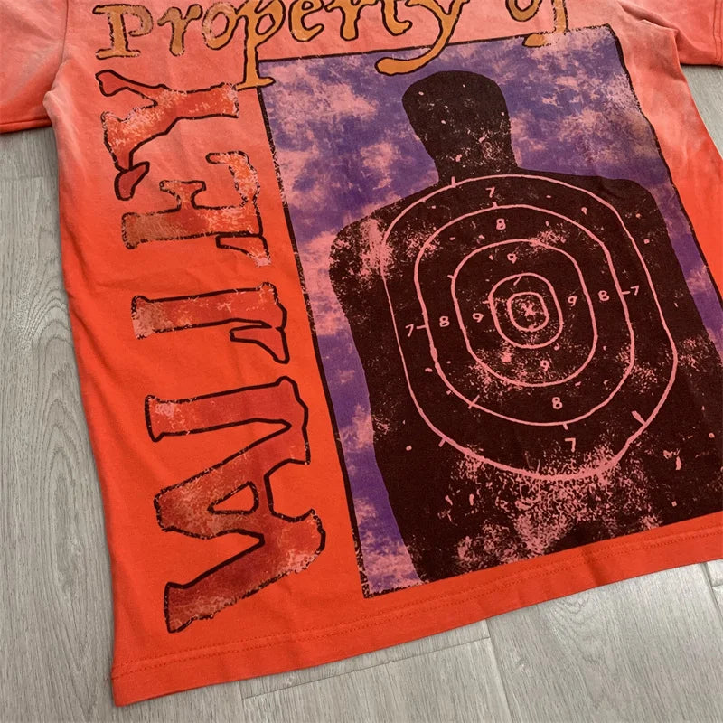 Vale White Ink Direct Spray Stir Fried Salt Washed Water To Make Old Pure Cotton t-Shirt