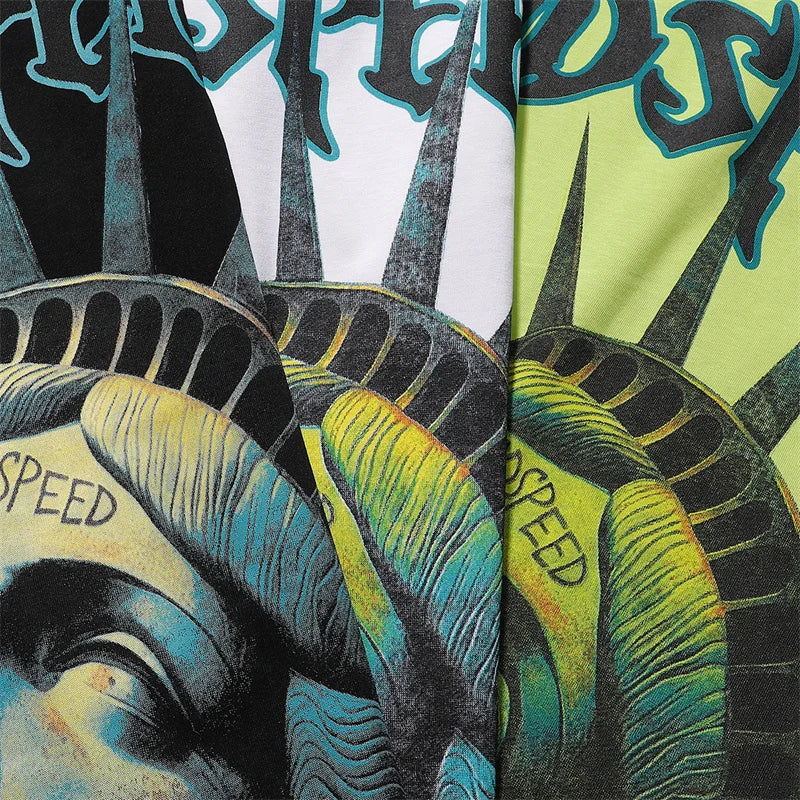 Godspeed Goddess Print Pure Cotton Round Neck t-Shirt