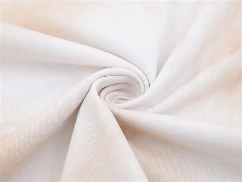 VALE2025 Latest Letter Slogan White Mud Print Fashion T-shirt