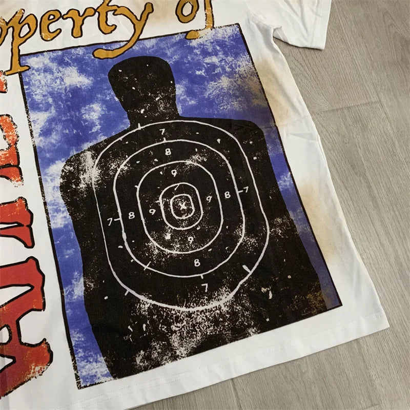 Vale White Ink Direct Spray Stir Fried Salt Washed Water To Make Old Pure Cotton t-Shirt