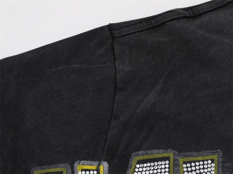 Vale Hot Stamping And Washing Water To Make Old Pure Cotton Short Sleeved t-Shirt