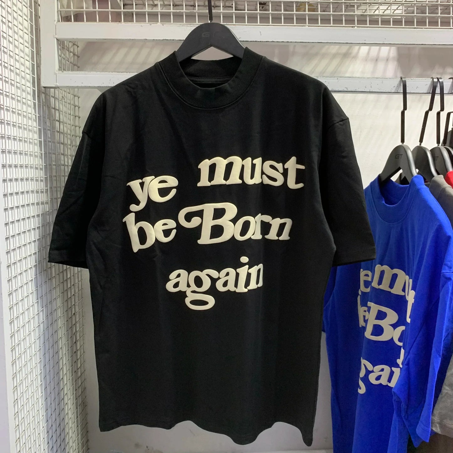 New Spring Summer Puff Ye Must Be Born Again Green T-shirt Men Women CPFM Tee CPFM.XYZ Kanye West Short Sleeve Tops