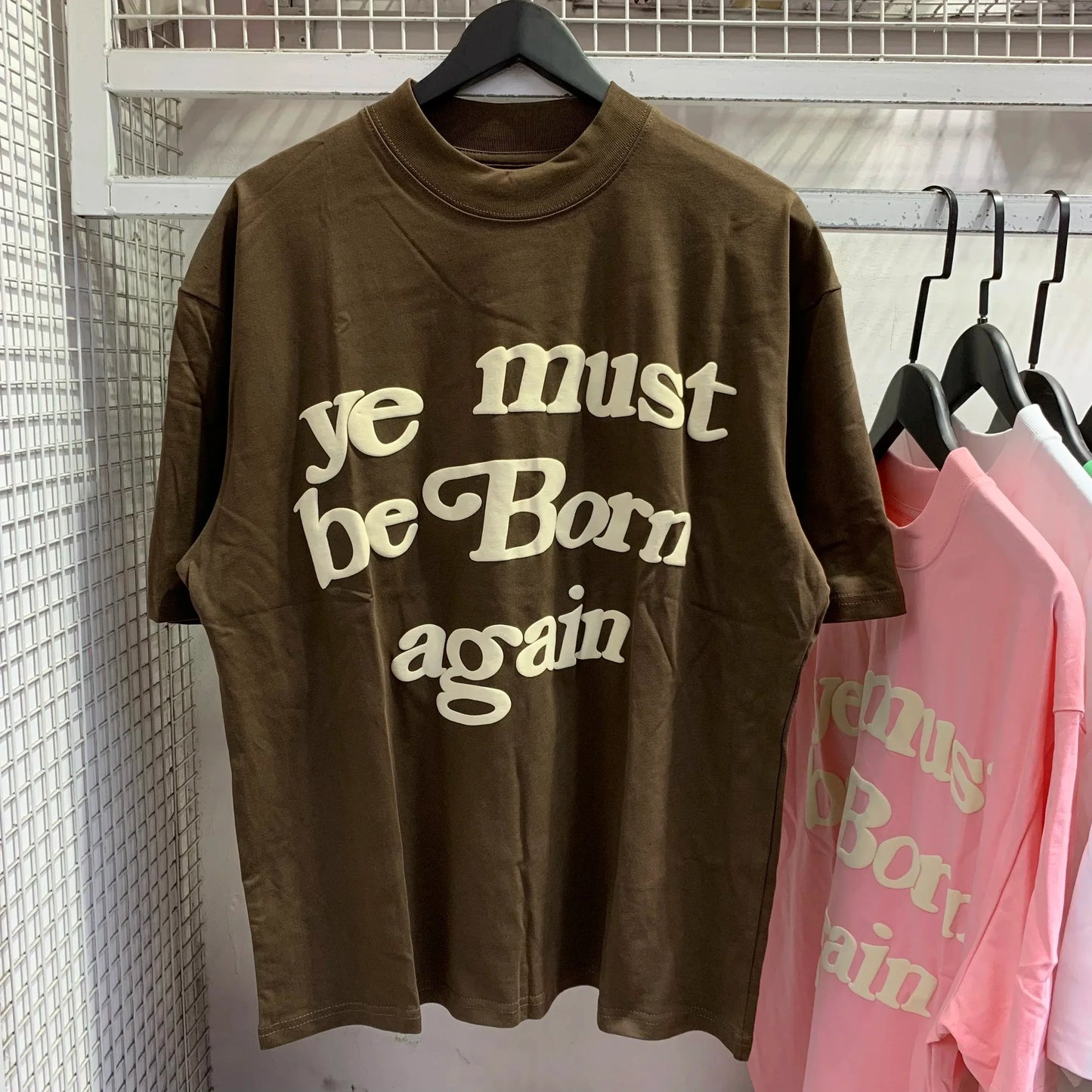 New Spring Summer Puff Ye Must Be Born Again Green T-shirt Men Women CPFM Tee CPFM.XYZ Kanye West Short Sleeve Tops