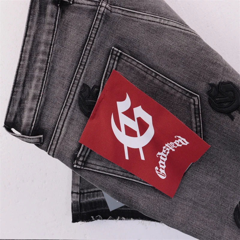 Godspeed Embroidered Jean shorts
