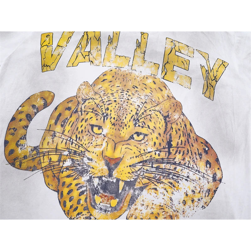 Vale2025 Latest European And American White Mud Printed Fashion t-Shirt