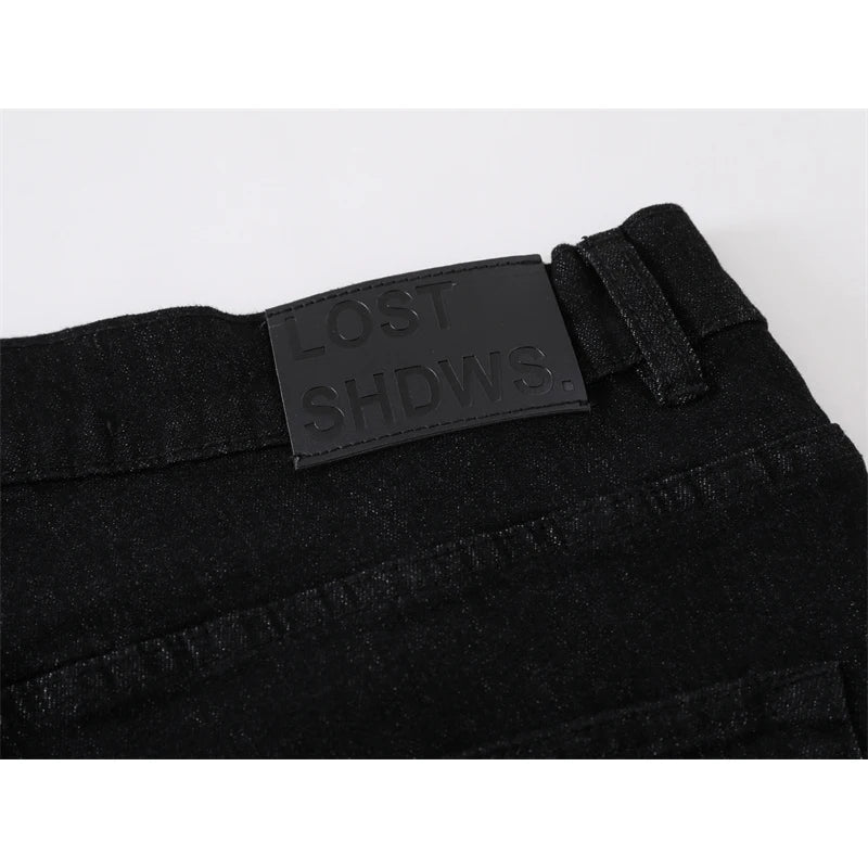 LOST High Quality Trendy Simple Embroidery Fashion Cowboy Casual Pants