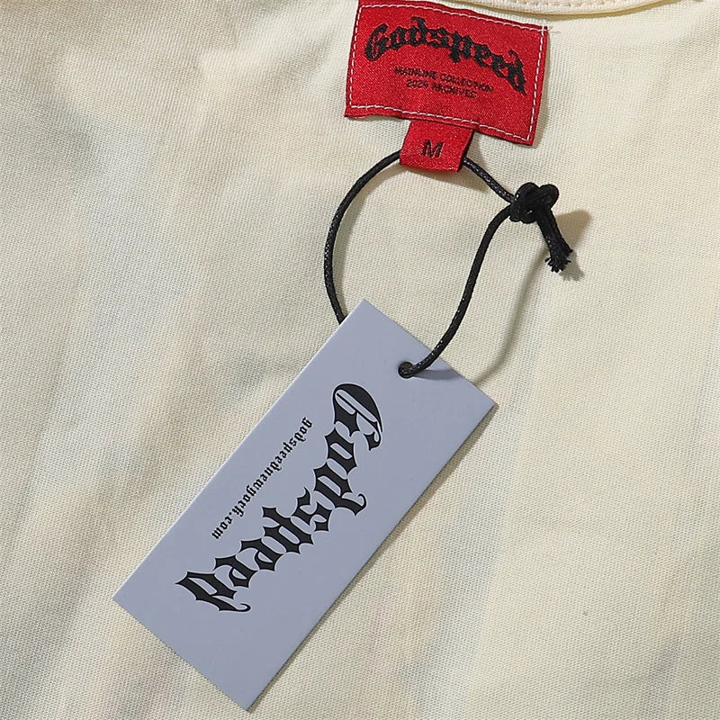 Godspeed Rugby Print Pure Cotton Casual Short Sleeved Shirt