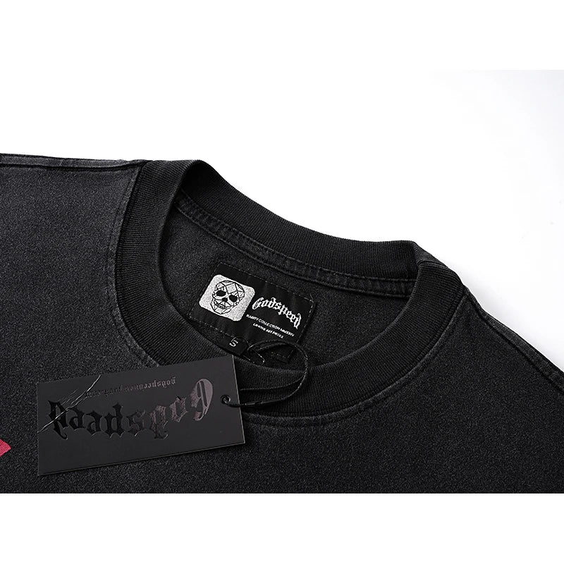 1085 # Godspeed Retro Washed Pure Cotton T-shirt