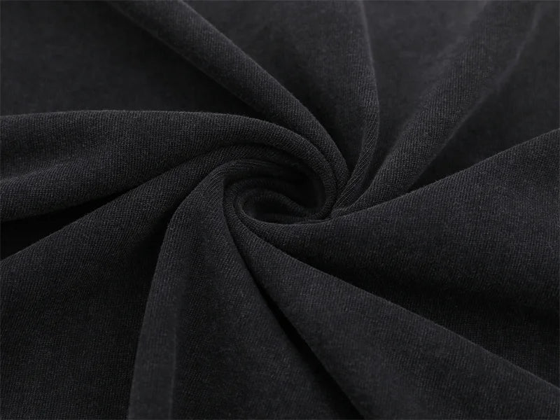 VALE2025 Retro Washed City Wall Poster Printed Fashion T-shirt