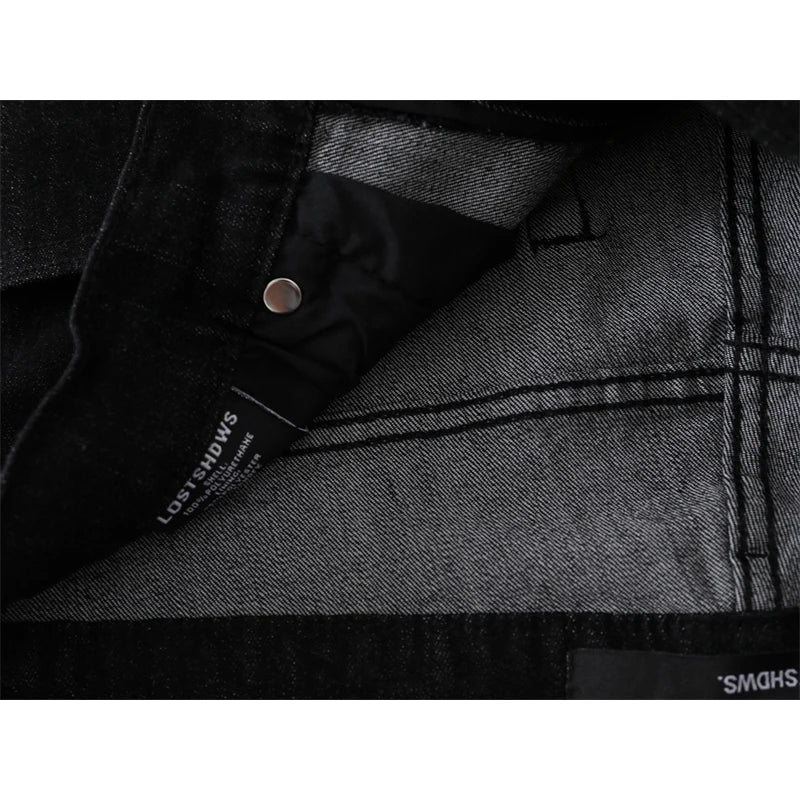 LOST High Quality Trendy Simple Embroidery Fashion Cowboy Casual Pants