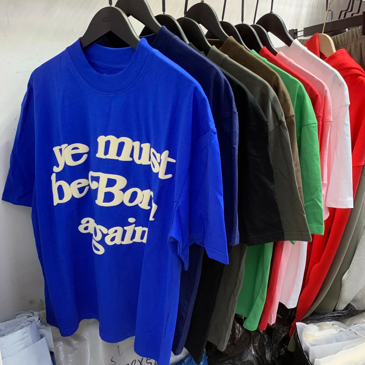 New Spring Summer Puff Ye Must Be Born Again Green T-shirt Men Women CPFM Tee CPFM.XYZ Kanye West Short Sleeve Tops