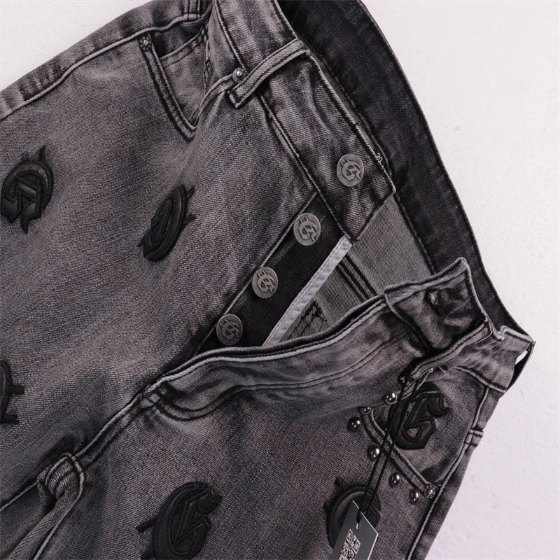 Godspeed Embroidered Jean shorts