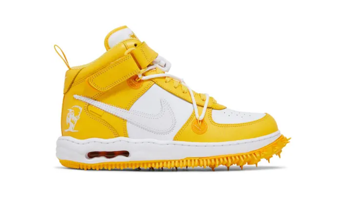 Off-White x Nike Air Force 1 Mid SP Leather 'Varsity Maize'