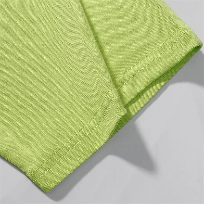 Godspeed Printed High-Quality Double Yarn Pure Cotton Casual Short Sleeved t-Shirt