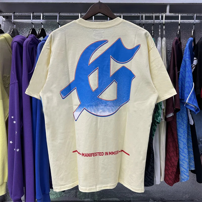 Godspeed Rugby Print Pure Cotton Casual Short Sleeved Shirt