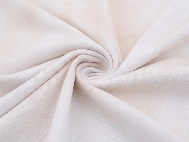 VALE2025 Pictorial Pattern White Mud Print Fashion T-shirt