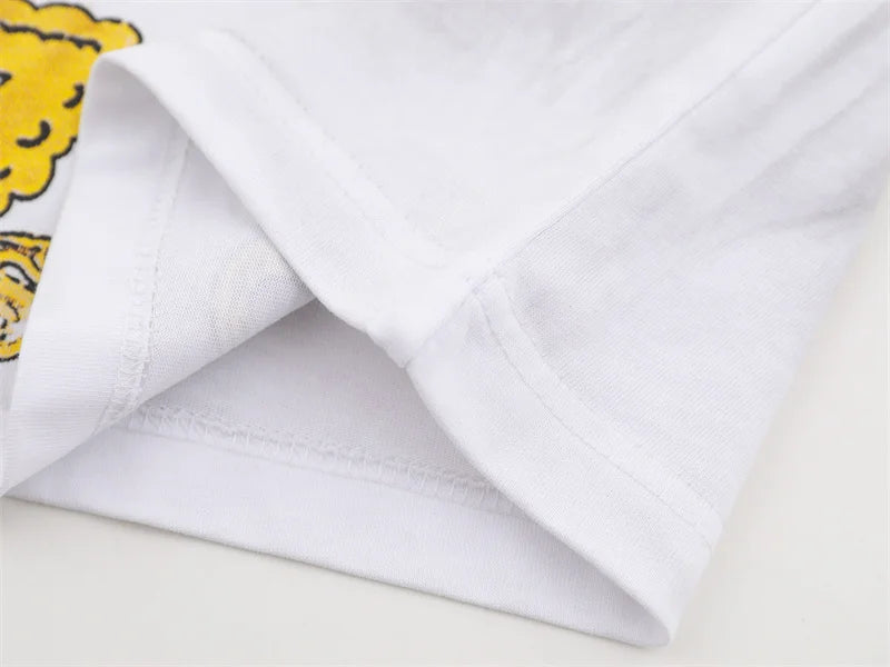 Vale2025 Latest European And American White Mud Printed Fashion t-Shirt