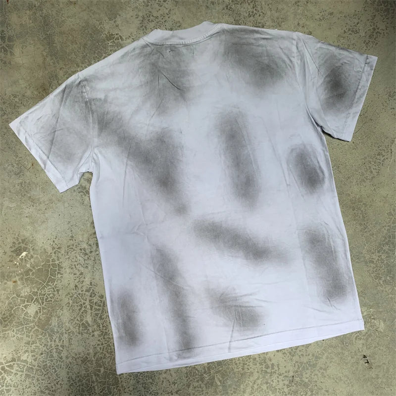 Vale2025 Latest European And American White Mud Printed Fashion t-Shirt