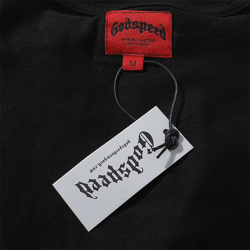 Godspeed Printed High-Quality Double Yarn Pure Cotton Casual Short Sleeved t-Shirt For Men And Women