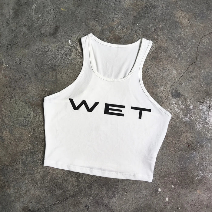 Yao888 Fashion Kanye WET Streetwear HipHop Unisex Men Women Tops Slim Fit Tee Luxury Brand Vintage Simple Graphics Vest For Men