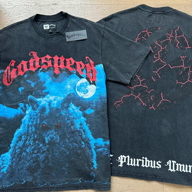 1085 # Godspeed Retro Washed Pure Cotton T-shirt