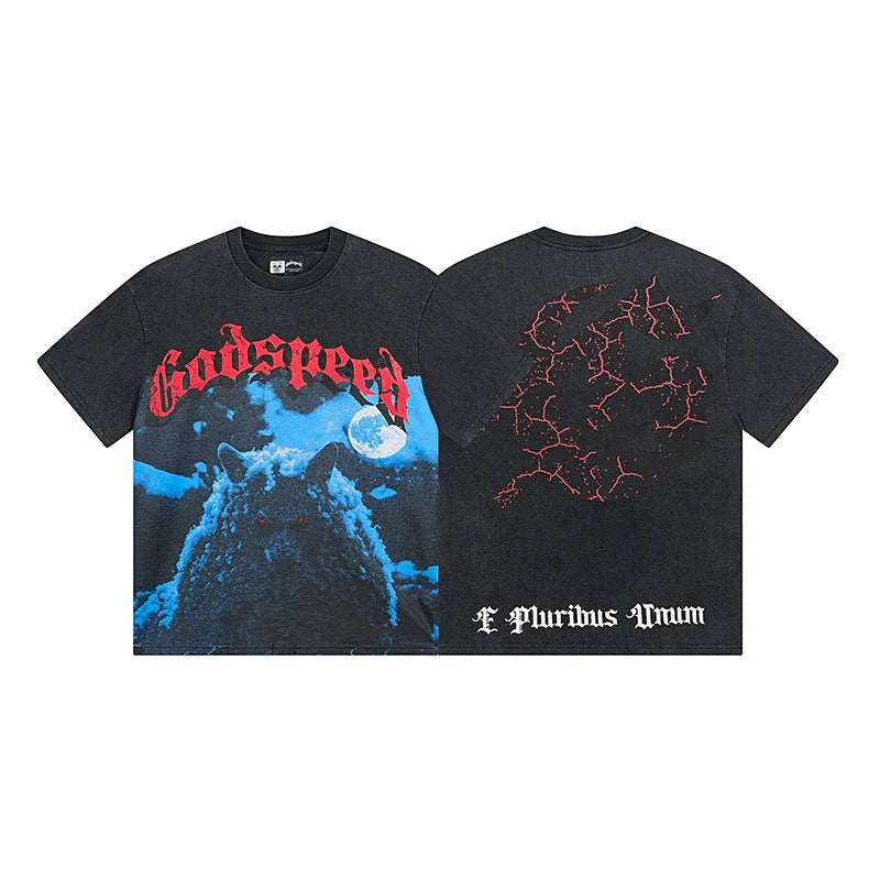 1085 # Godspeed Retro Washed Pure Cotton T-shirt