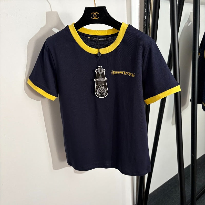 Chrome Hearts Ringer Tee – Yellow Trim womens