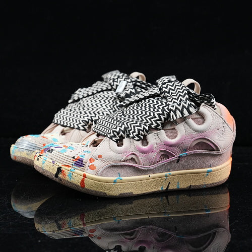 Gallery Dept. x Lanvin Curb Light Sneakers 'Paint Drip - Pale Pink'