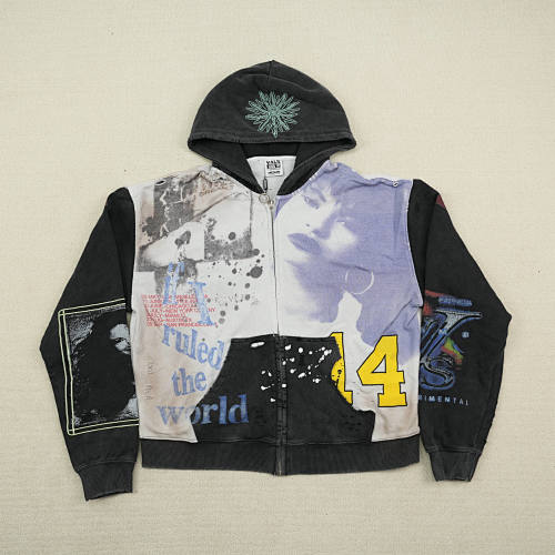 Vale Forever Noise Zip Up 'Dark Graphic'
