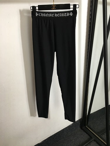 Chrome Hearts Women's Pink and Black Leggings set