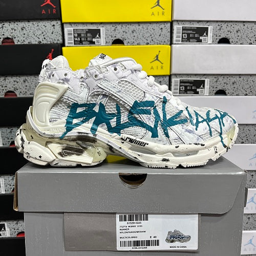 Balenciaga Runner Sneaker 'Graffiti - White Blue'
