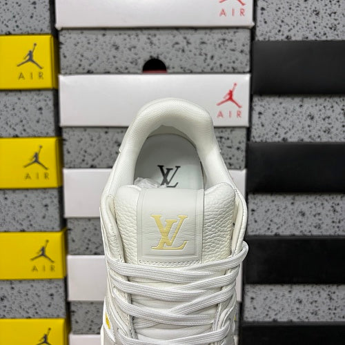 Louis Vuitton Floral Embroidered Trainer Sneakers