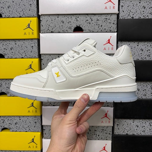 Louis Vuitton Floral Embroidered Trainer Sneakers